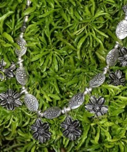 Oxidized Floral Necklace