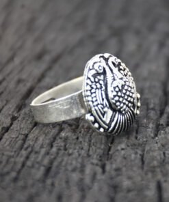Trendy Oxidised Peacock Finger Ring