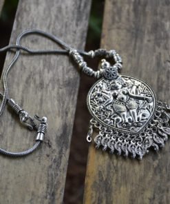 Oxidized Goddess Necklace