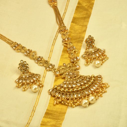 Kundan Long Necklace Set