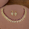 Ruby Cz Partywear Necklace Set