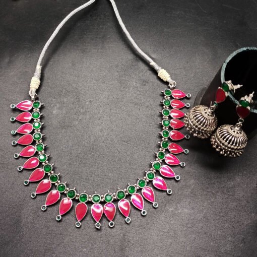 Oxidized Gopi Necklace Set
