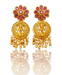 Floral Lakshmi Drop Earrings