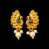 Peacock Green Stone Stud Earrings