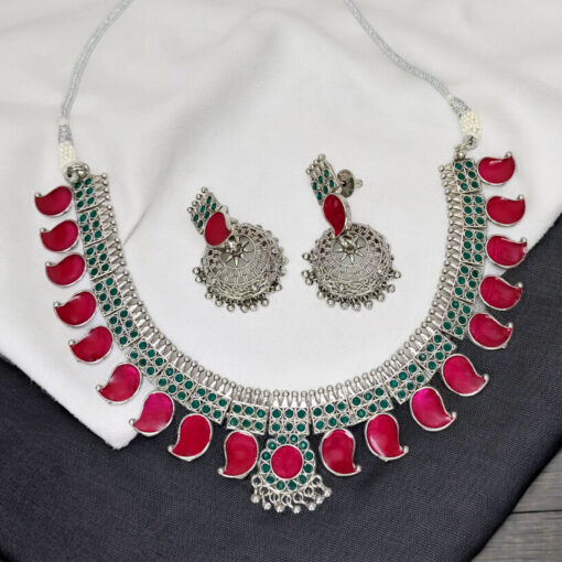 Enamel Mango Necklace Set