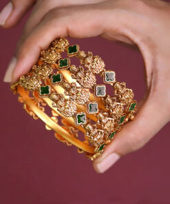 Green Enamel lakshmi Bangle