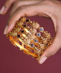 Red Enamel Lakshmi bangle