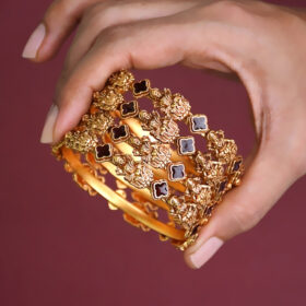 Red Enamel Lakshmi bangle