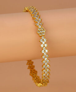 Floral-CZ-Stone-Bangle