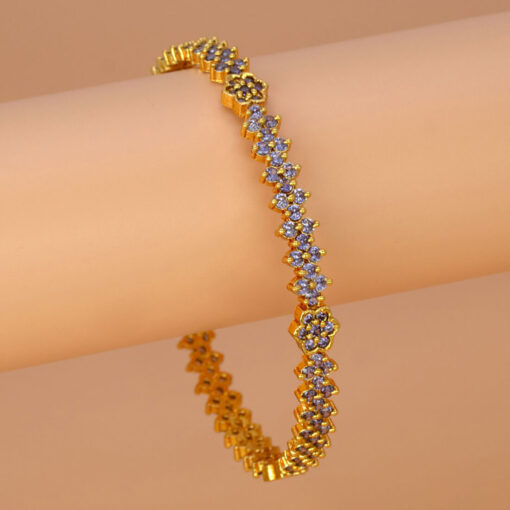 Floral-Purple-CZ-Stone-Bangle.