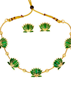 Beads Chain Lotus Necklace Set
